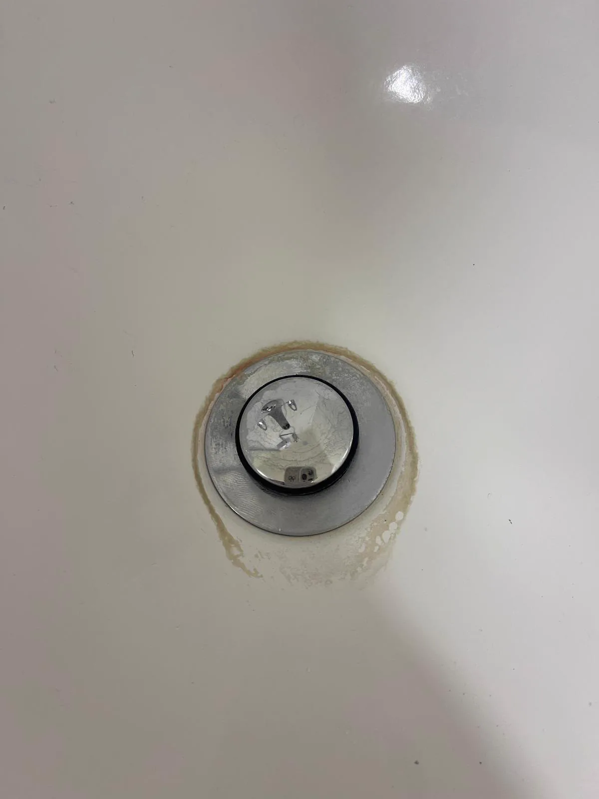 Before: Bath drain cleaned