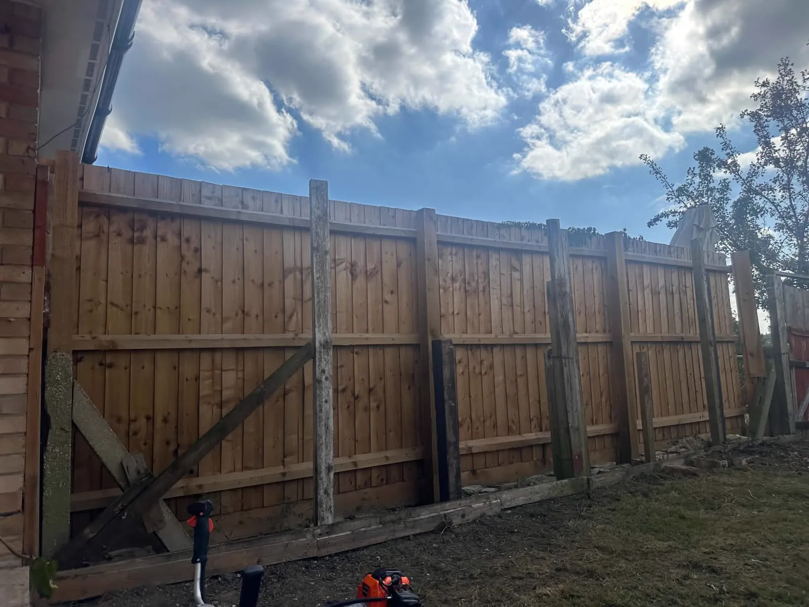 Finished garden fencing